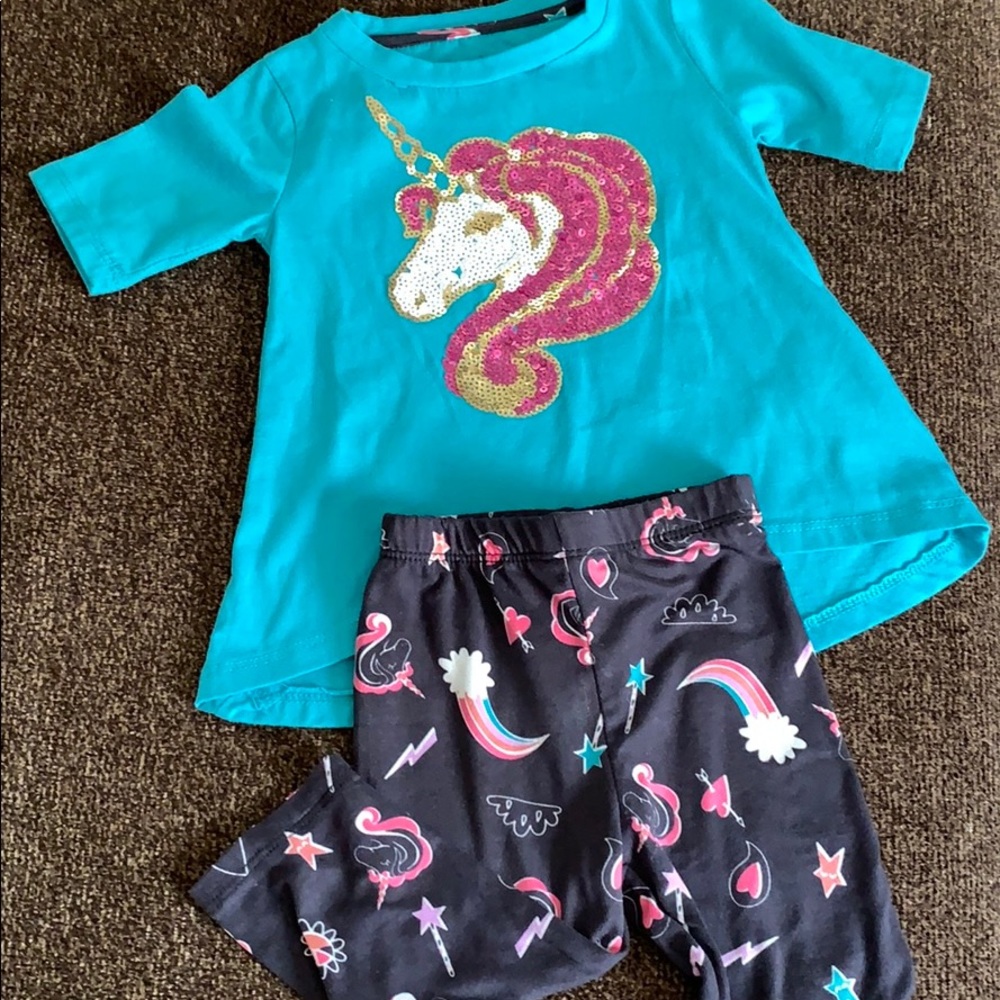 Cute unicorn matching set
